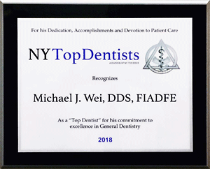New York Top Dentists Award - 2018
