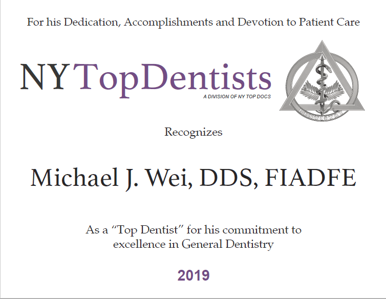 New York Top Dentist 2019 Award 300